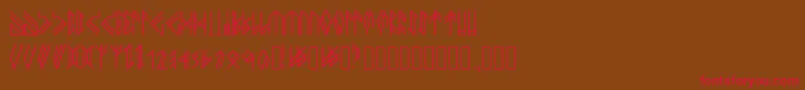 Newhorkbook Font – Red Fonts on Brown Background
