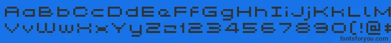 Fonte GrixelKyrou5WideXtnd – fontes pretas em um fundo azul