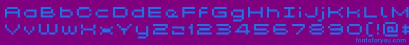 GrixelKyrou5WideXtnd Font – Blue Fonts on Purple Background