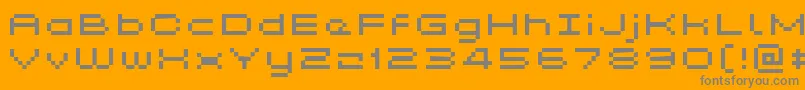 GrixelKyrou5WideXtnd Font – Gray Fonts on Orange Background