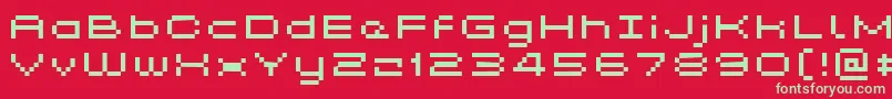 GrixelKyrou5WideXtnd Font – Green Fonts on Red Background