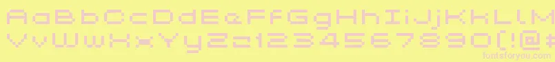 GrixelKyrou5WideXtnd Font – Pink Fonts on Yellow Background