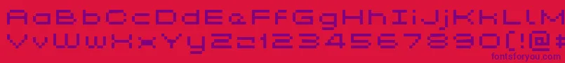 GrixelKyrou5WideXtnd Font – Purple Fonts on Red Background