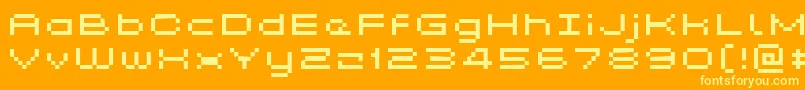 GrixelKyrou5WideXtnd Font – Yellow Fonts on Orange Background