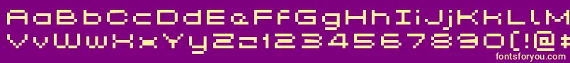 GrixelKyrou5WideXtnd Font – Yellow Fonts on Purple Background