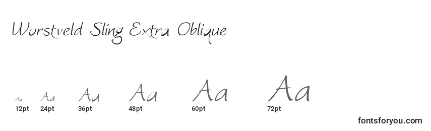 Worstveld Sling Extra Oblique Font Sizes