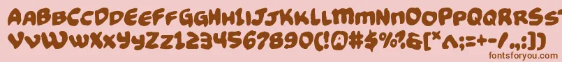 Police Funnypagesfunk – polices brunes sur fond rose