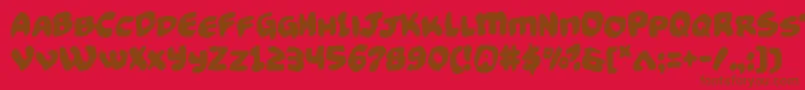 Funnypagesfunk Font – Brown Fonts on Red Background