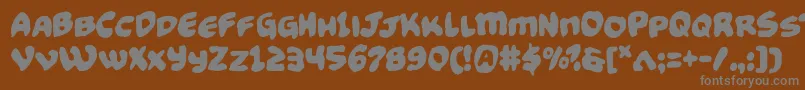 Funnypagesfunk Font – Gray Fonts on Brown Background