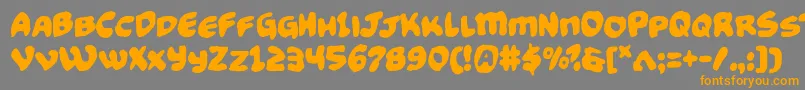 Funnypagesfunk Font – Orange Fonts on Gray Background