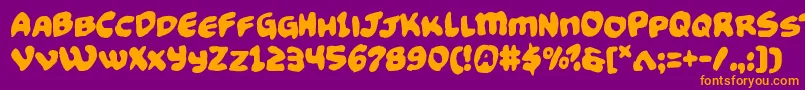 Funnypagesfunk Font – Orange Fonts on Purple Background