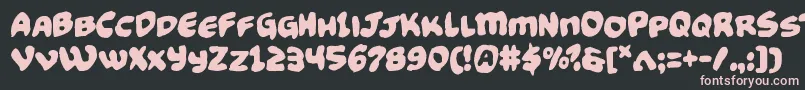 Funnypagesfunk Font – Pink Fonts on Black Background
