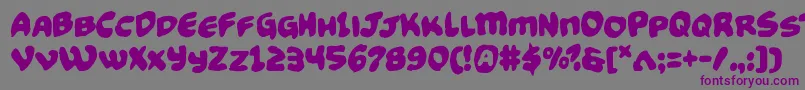 Funnypagesfunk Font – Purple Fonts on Gray Background