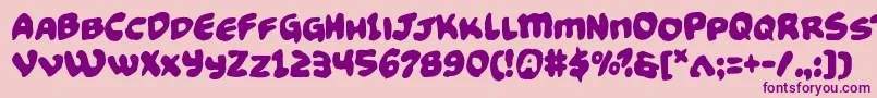Funnypagesfunk Font – Purple Fonts on Pink Background