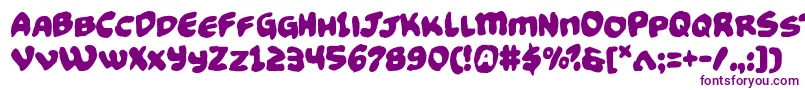 Funnypagesfunk Font – Purple Fonts on White Background