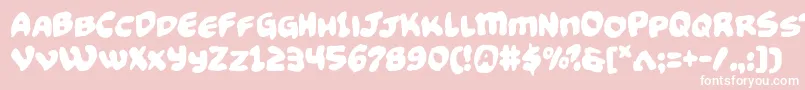 Funnypagesfunk Font – White Fonts on Pink Background