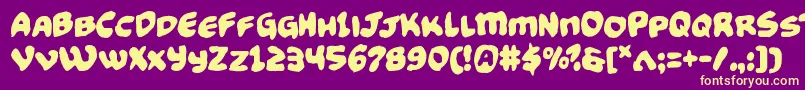 Funnypagesfunk Font – Yellow Fonts on Purple Background