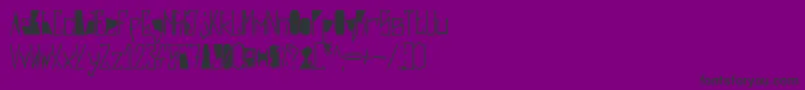 HarshBlack Font – Black Fonts on Purple Background