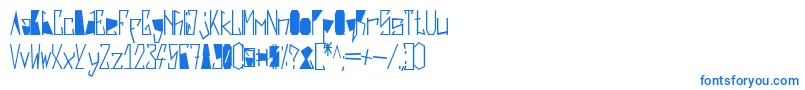 HarshBlack Font – Blue Fonts on White Background