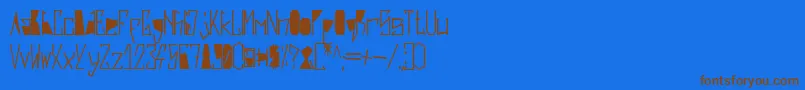 HarshBlack Font – Brown Fonts on Blue Background