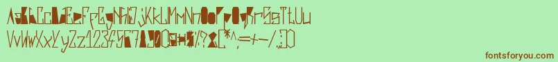 Шрифт HarshBlack – коричневые шрифты на зелёном фоне