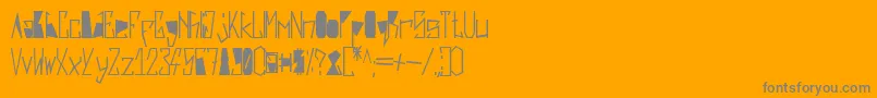 フォントHarshBlack – オレンジの背景に灰色の文字