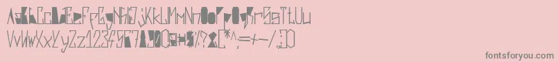 HarshBlack-fontti – harmaat kirjasimet vaaleanpunaisella taustalla