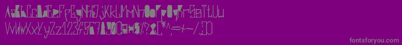 HarshBlack-fontti – harmaat kirjasimet violetilla taustalla