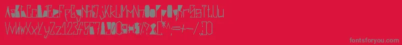 HarshBlack Font – Gray Fonts on Red Background