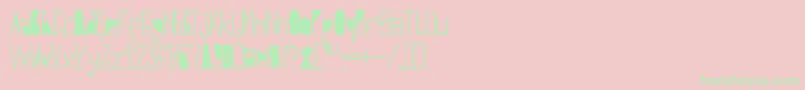 フォントHarshBlack – ピンクの背景に緑の文字