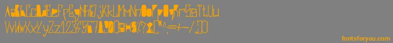 HarshBlack Font – Orange Fonts on Gray Background