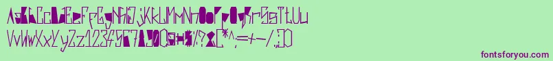 HarshBlack-fontti – violetit fontit vihreällä taustalla