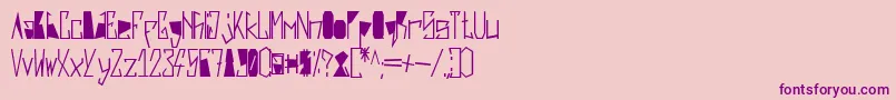 HarshBlack-Schriftart – Violette Schriften auf rosa Hintergrund