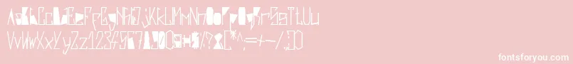 HarshBlack Font – White Fonts on Pink Background