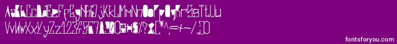 HarshBlack-fontti – valkoiset fontit violetilla taustalla