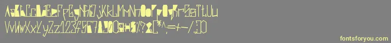 Шрифт HarshBlack – жёлтые шрифты на сером фоне