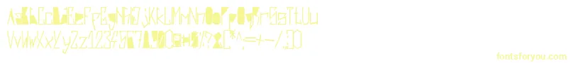 HarshBlack-Schriftart – Gelbe Schriften auf weißem Hintergrund