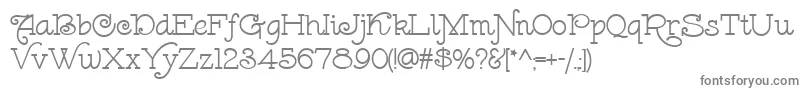 LeokadiaDeco-fontti – harmaat kirjasimet valkoisella taustalla