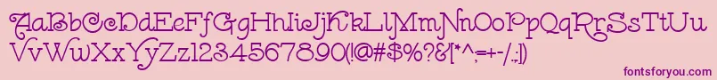 LeokadiaDeco Font – Purple Fonts on Pink Background