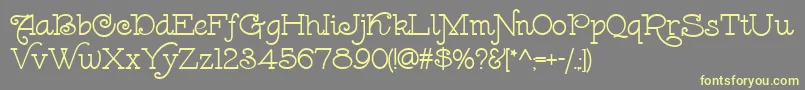 LeokadiaDeco Font – Yellow Fonts on Gray Background