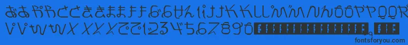 フォントPrayForJapan – 黒い文字の青い背景