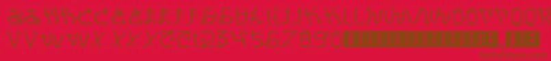 PrayForJapan Font – Brown Fonts on Red Background