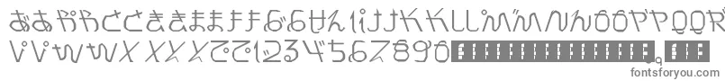 フォントPrayForJapan – 白い背景に灰色の文字