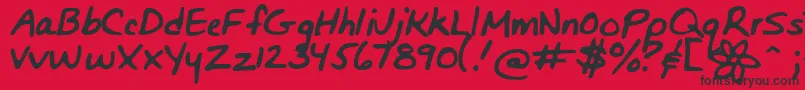Bunnigirlshandyoff Font – Black Fonts on Red Background