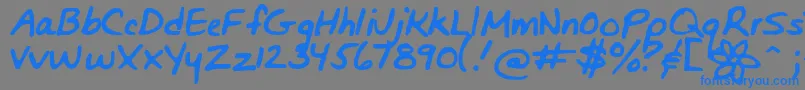 Bunnigirlshandyoff Font – Blue Fonts on Gray Background