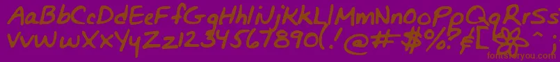 Bunnigirlshandyoff Font – Brown Fonts on Purple Background