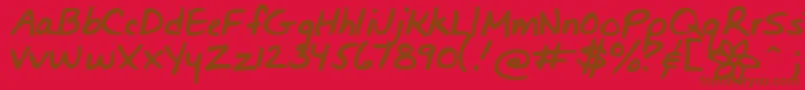 Bunnigirlshandyoff Font – Brown Fonts on Red Background
