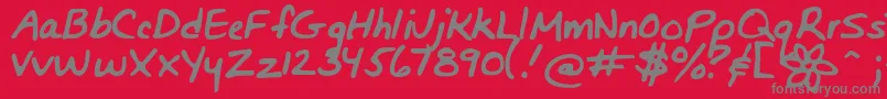 Bunnigirlshandyoff Font – Gray Fonts on Red Background