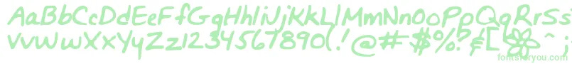 Bunnigirlshandyoff Font – Green Fonts on White Background