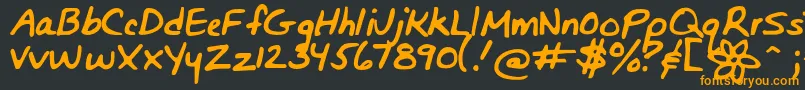 Bunnigirlshandyoff Font – Orange Fonts on Black Background